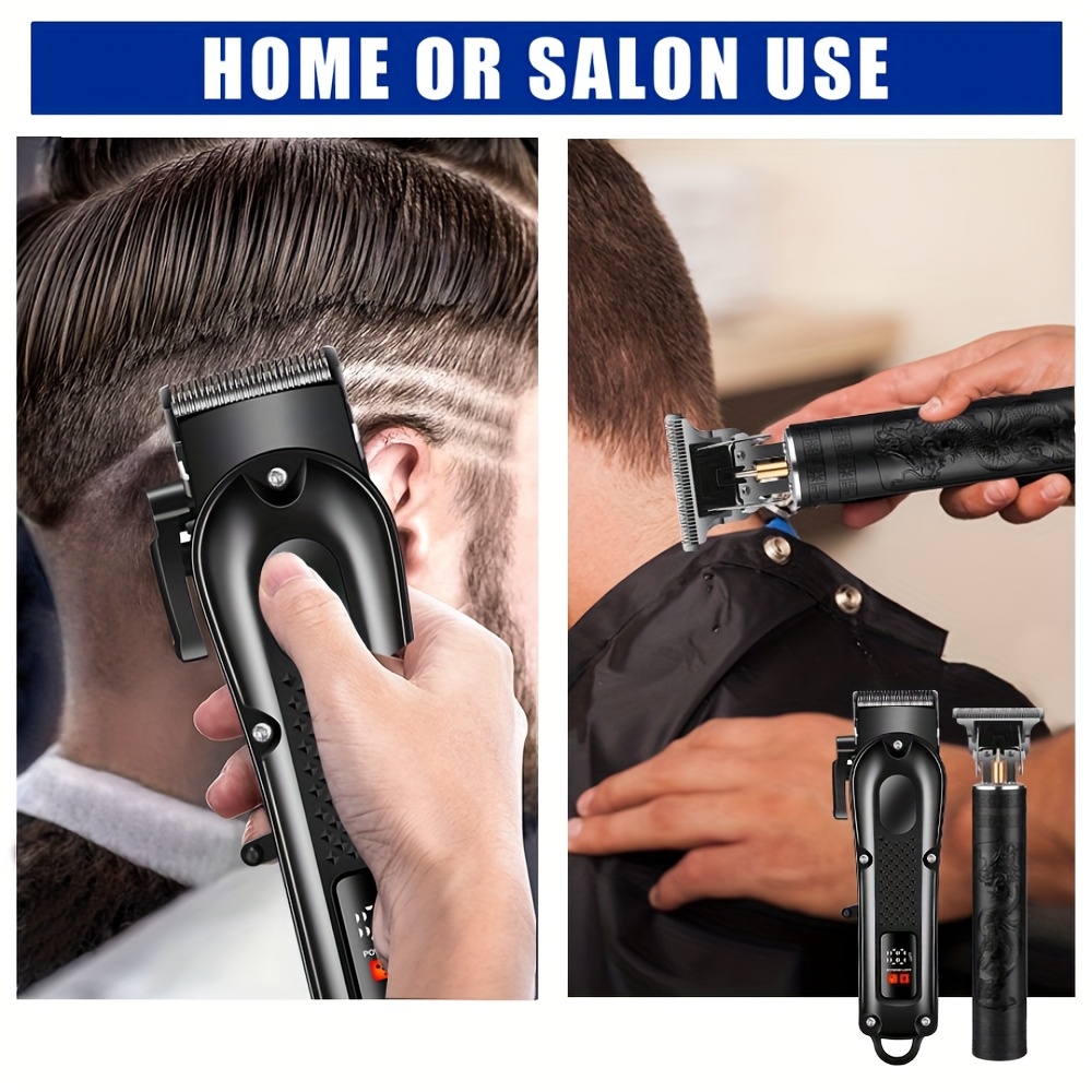 Men'S 2-in-1 Electric Shaver and Hair Clipper with USB Charging, Beard Trimmer, 8 Limit Combs, T-Blade Design, ABS Body, Ideal for Daily Grooming and Gifts