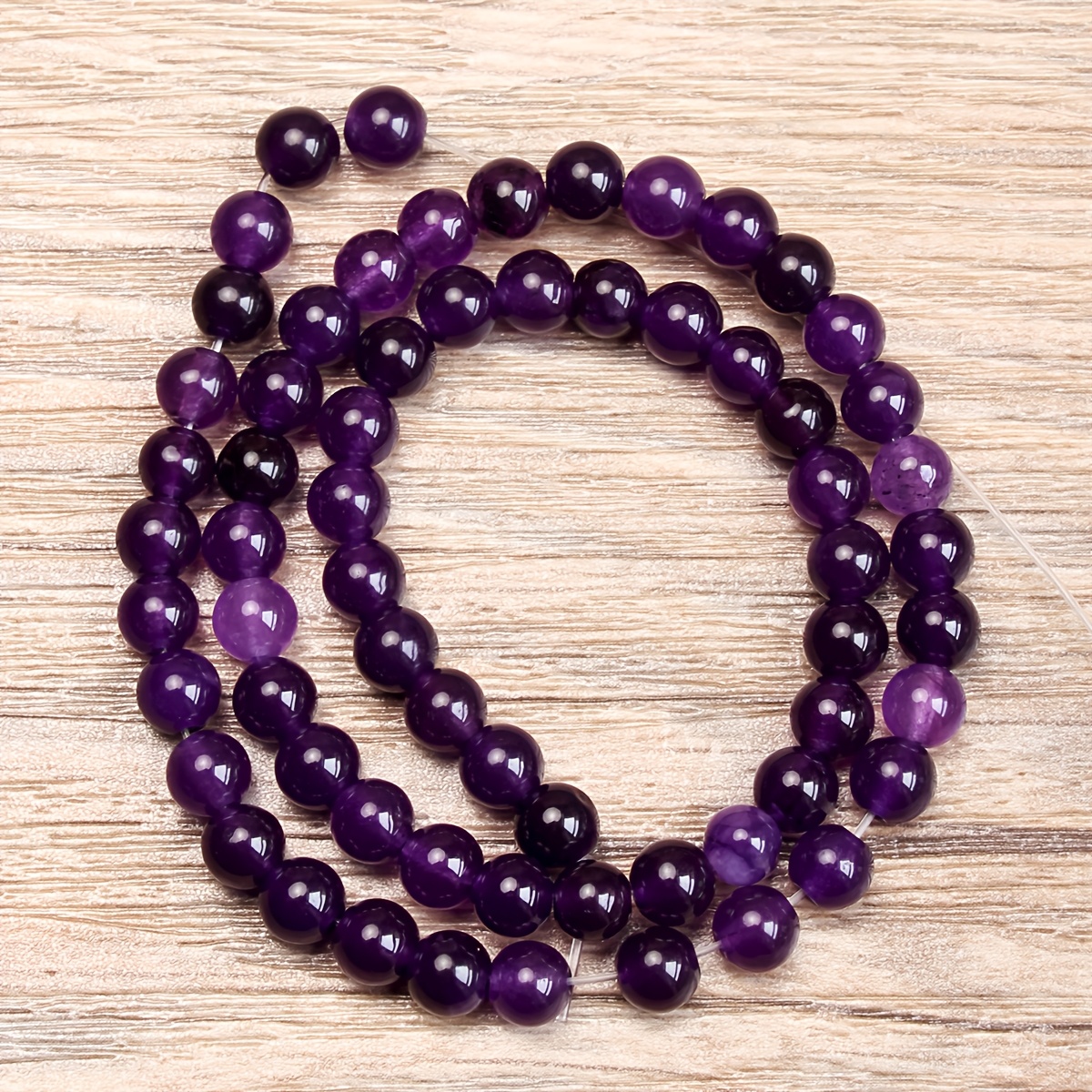 Natural Amethyst Loose Beads - 4/6/8mm Round Beads For Jewelry Making, Handmade Necklace Bracelet Anklet, Supplies, Length 38cm/15inch