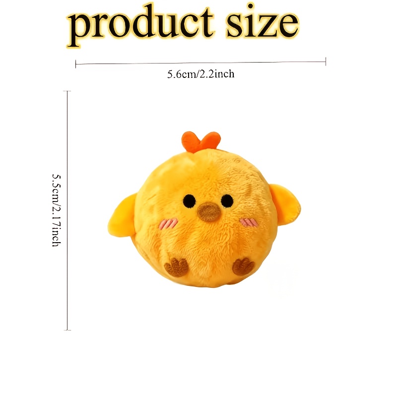 2pcs Yellow Chick Interactive Bouncing Squeaky Toy Ball
