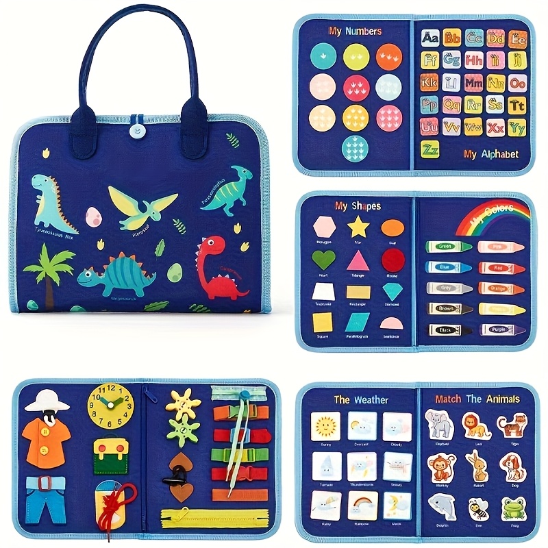 3 Layer Unicorn & Dinosaur Toddler Learning Board Toy