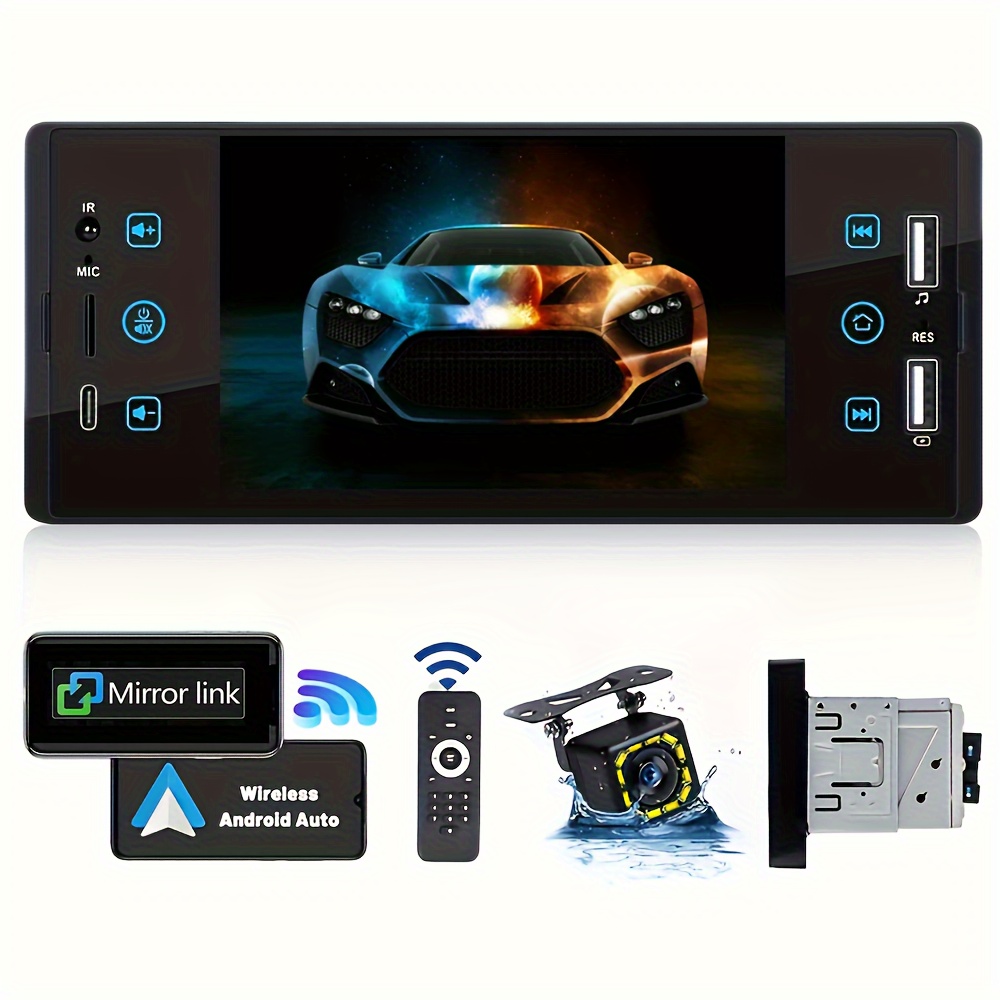 Adjustable Removable Touch Screen Car Stereo Single Din Car - Temu