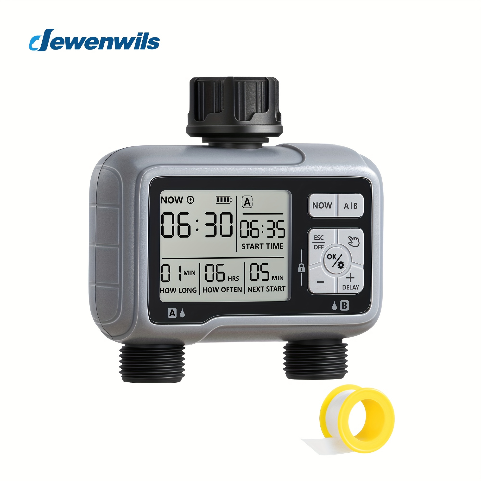 

Dewenwils Water Timer For Hose Irrigation Sprinkler Timer Programmable Rain Delay Automatic Watering For Garden