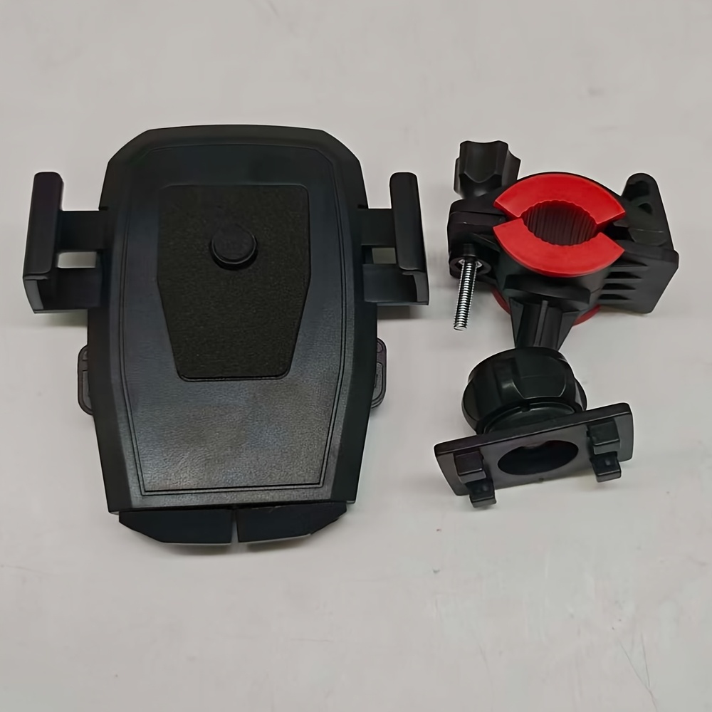 TEMU Motorcycle Phone Mount Automatic Lock Bike Phone Holder Bicycle Handlebar Phone Bracket Rotatable For Mountain Bike Electric Scooter