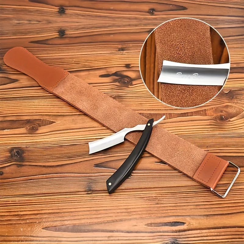 

1pc Shaving Cloth, Sharpening Strap, Real Cowhide Shaving Cloth, Barber Shaving Sharpener Belt, Sharpening Strop Knife Polishing Belt