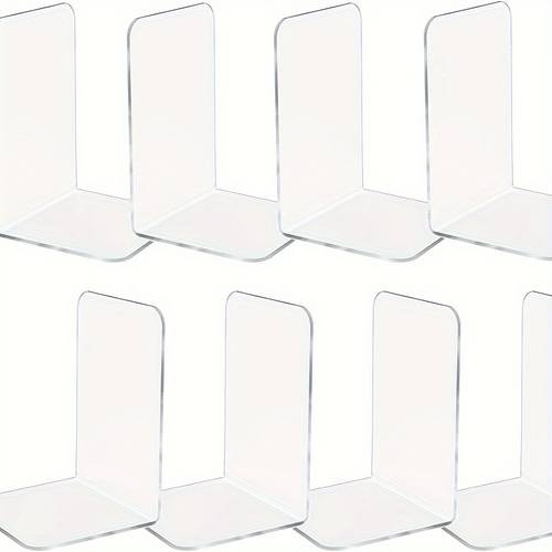 l shaped bookend minimalist clear acrylic bookend creative partition for desktop suitable for home office library decoration
