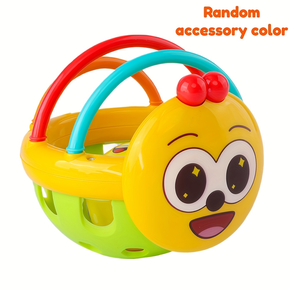 Handheld Vibration Sensory Toy for Babies, Colorful Cartoon Faces