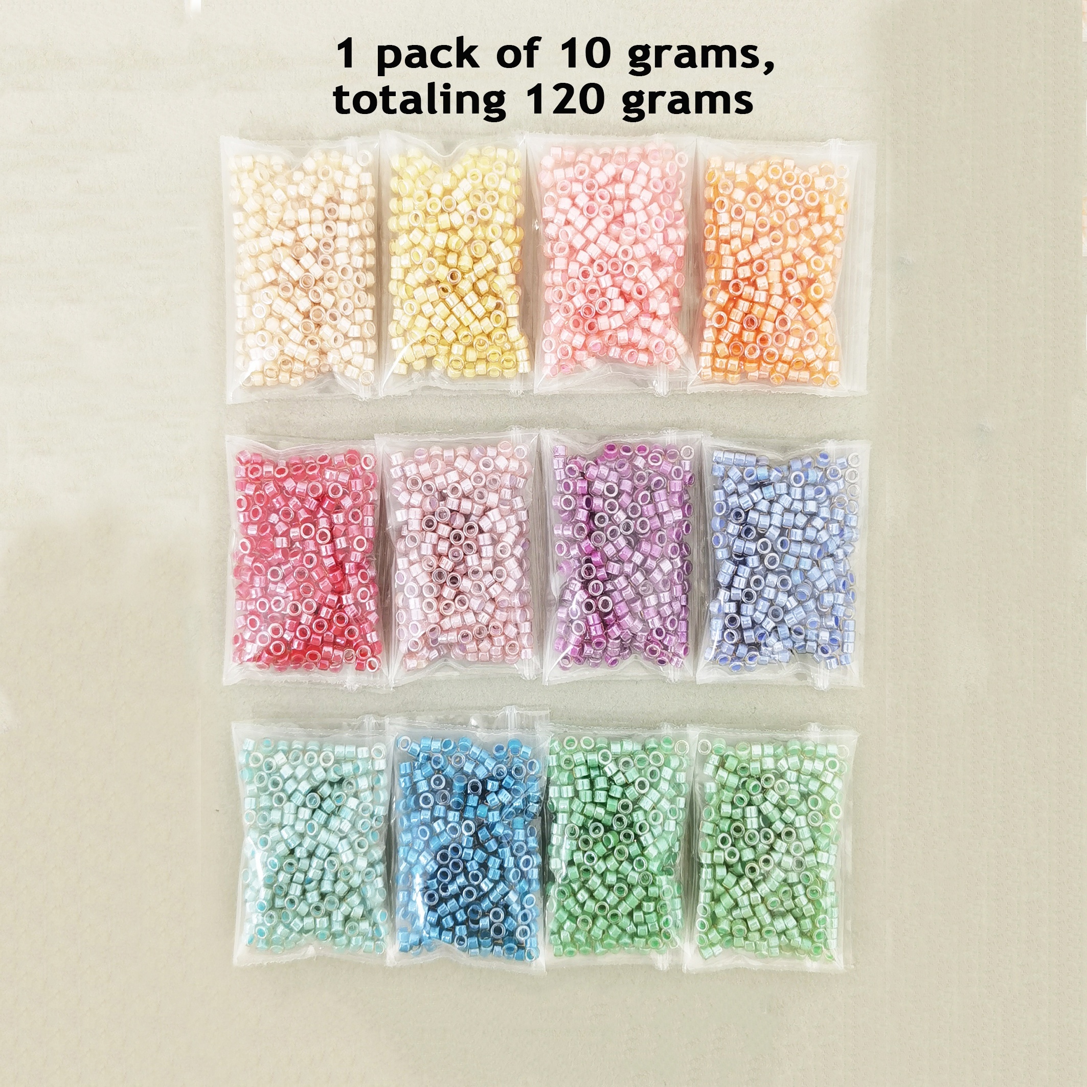 Image of 12 Colors, 2.5mm Glass Rice Beads, 8,000 Delica Beads, Diy Beading Supplies—perfect For Handmade Clothing, Shoe And Hat Decorations, Holiday Gifts, Handmade Bracelets, Necklaces, And Other Jewelry