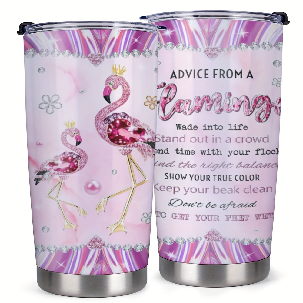 

1pc Flamingo Gifts For Women Tumblers 20oz, Coffee Mug, Flamingo Gifts For Girls, Unique Birthday Gifts For Women Her, Flamingo Gifts Cup