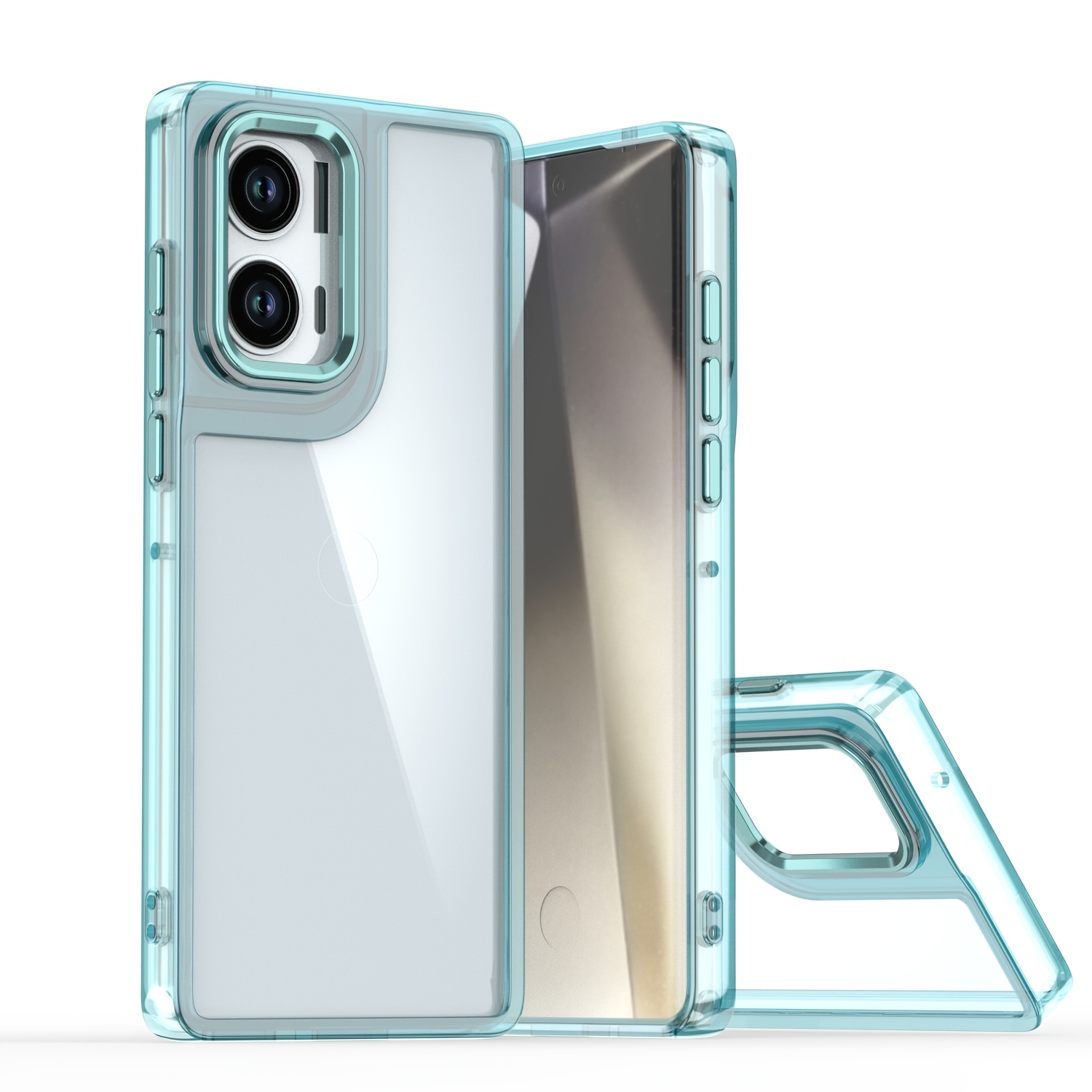 TEMU Phone Case: For Moto Edge 50 Fusion Clear Phone Case Metal Camera Frame Independent Buttons Anti Yellowing Anti Scratch Anti Fingerprint