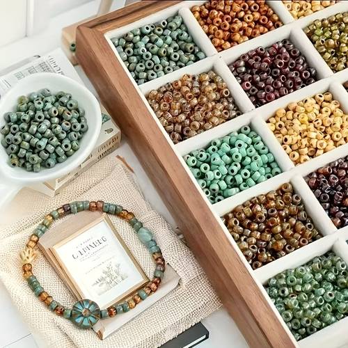 1500pcs 2mm new style high quality oil painting solid color picasso glass seed beads bead colors mixed colors hand woven loose bead bracelets smooth texture suitable for creative making