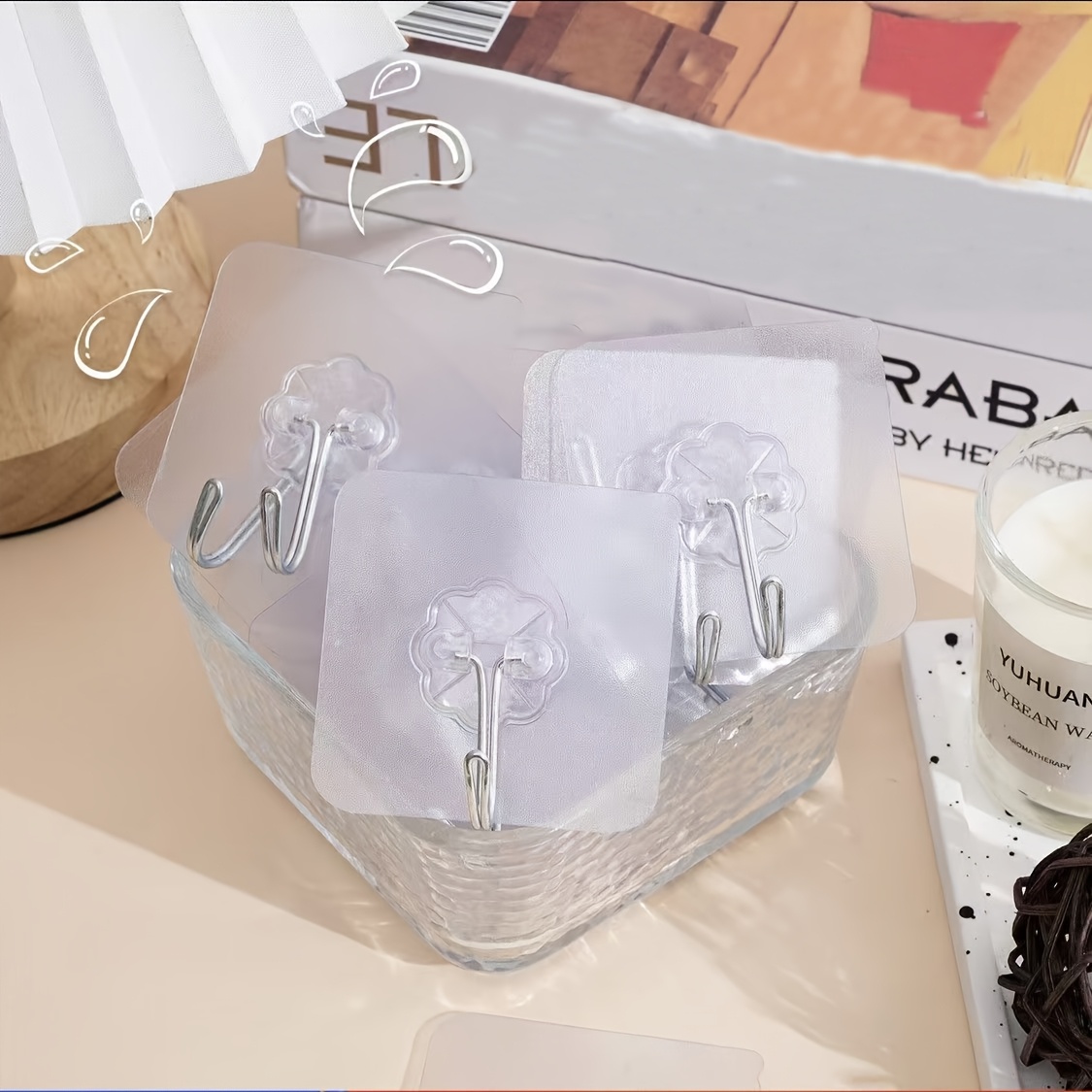 Fashionable Modern Self-Adhesive Towel Hook, Transparent Reusable Waterproof Sticky Hook, Bathroom Towel Hanger, Wall-Mounted Heavy-Duty Self-Hanging Hook, Brushed Treatment, No-Drill Wall-Mounted Bathroom Door Hook, 4/12/24piece