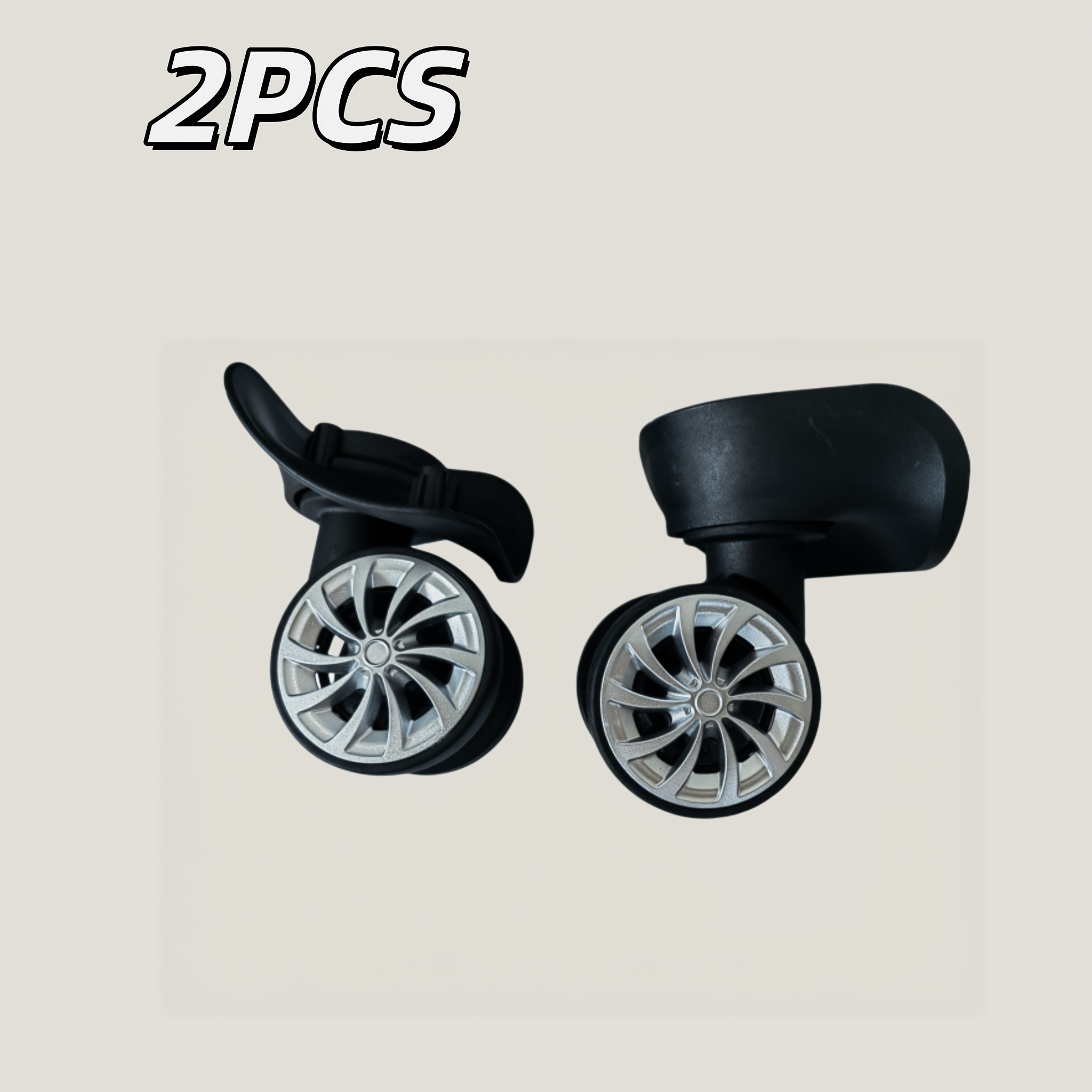 TEMU 2pcs Replacement Luggage Wheels, Suitcase Wheels, Luggage Accessories Universal Wheels, Travel Case Roller Replacement Parts, Quiet,