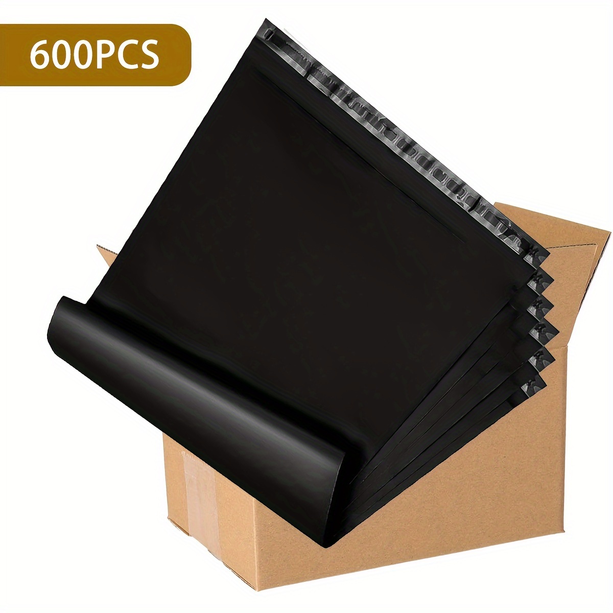 

600 Pcs Black Poly Mailers Shipping Envelopes, 10x13 Inch Self-sealing Envelopes, Boutique Custom Bags, Durability Multipurpose Envelopes, Keep Items Safe & Protected