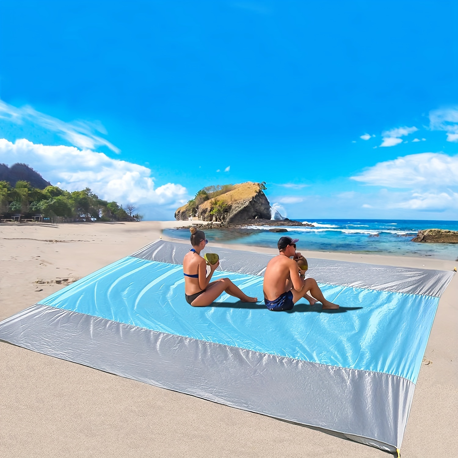 beach blanket waterproof 118 x110 oversized beach Temu