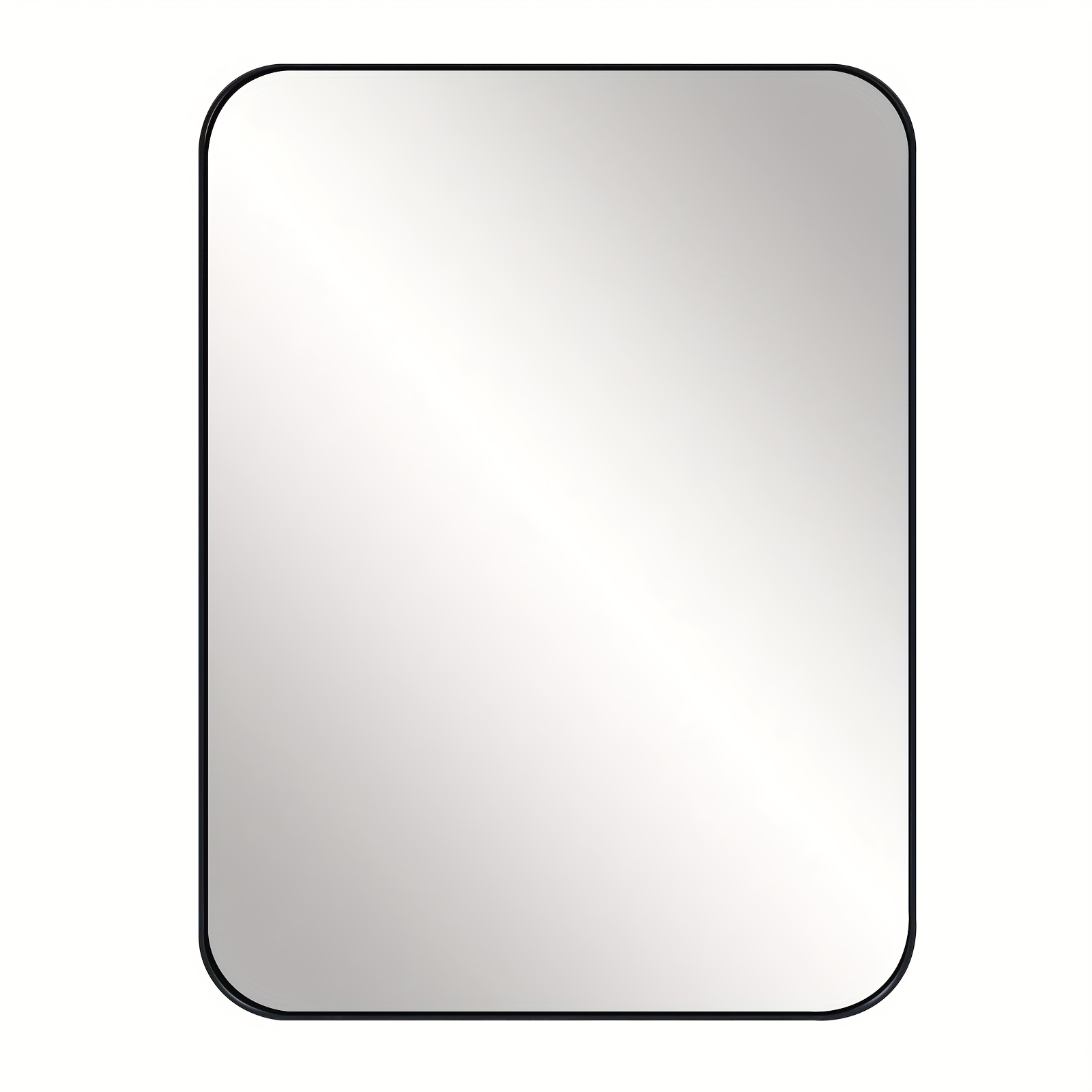 1pc Wall-mounted Mirror Makeup Mirror Bathroom Hanging Mirror Rectangular Decorative Mirror Metal Frame Suitable For Bathroom Bedroom Or Living Room