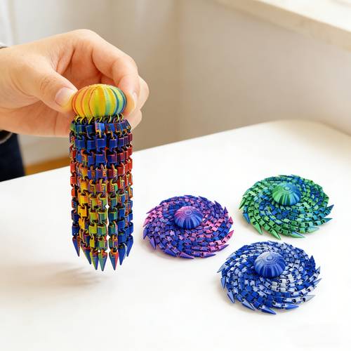 1 2pcs of 3d printed little octopus toys with vibrant gradient colors suitable 3 and up perfect gifts for friends during thanksgiving and easter movable octopus toys for model making and hobby development