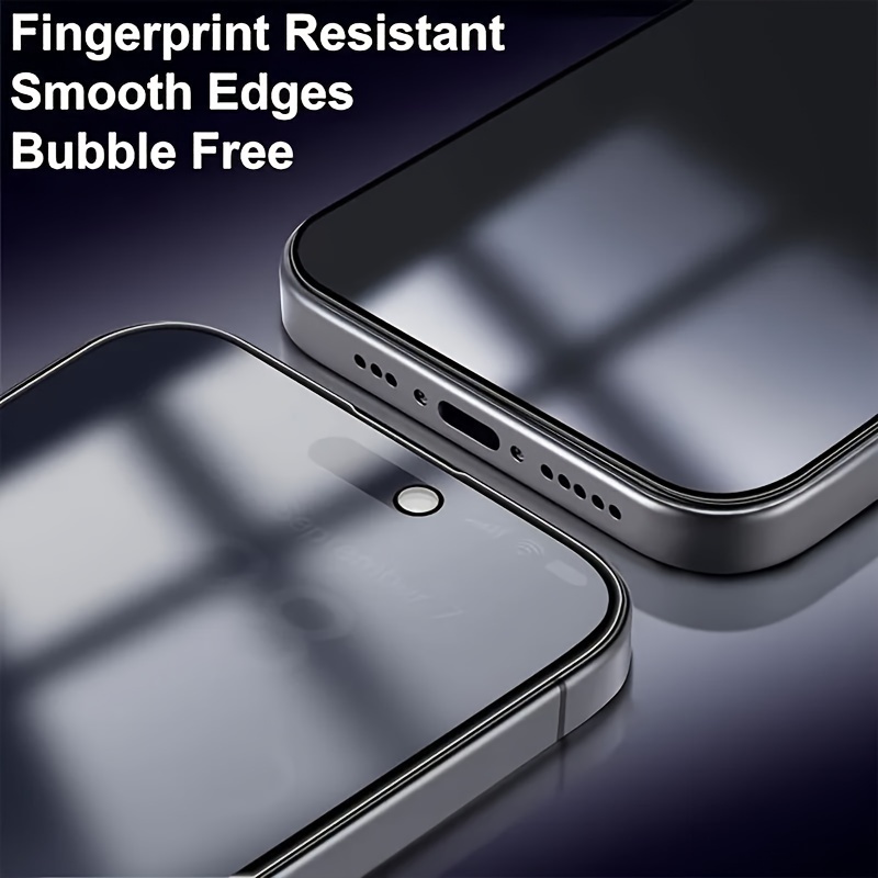 2pcs Tempered Glass Screen Protector for iPhone 11/12/13 Pro/14/15 Pro Max/16/16 Plus/16 Pro Max, HD Privacy Screen, Anti-Fingerprint, Smooth Edges, Oleophobic Coating, 9H Hardness