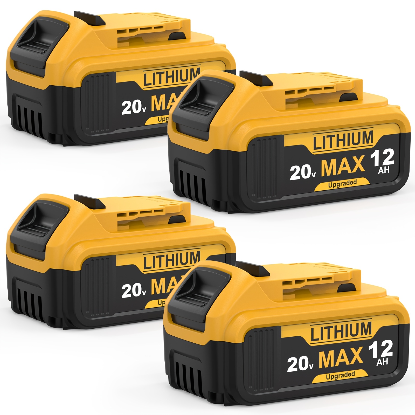 item picture 12.0Ah 20V Max Lithium-Ion Replacement Battery Compatible with DW 20V Max Cordless Power Tools 2/4/8 Packs, Open in new tab.
