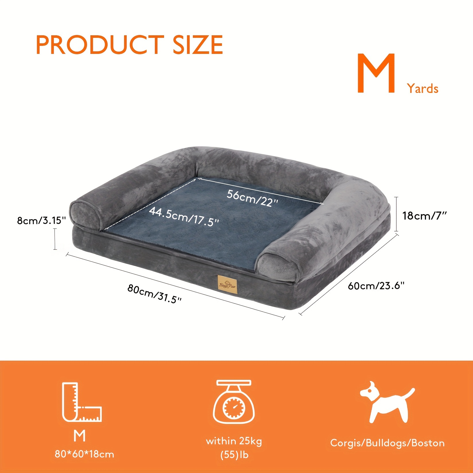 TEMU Cama duradera para perro grande: Cama tipo sofá acogedora jumbo extragrande para perro, espuma de esponja ortopédica, extraíble y lavable, para