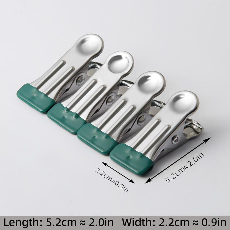 TEMU 50 Stainless Steel Non-slip Clothespins, Rust-proof Multi-functional Clips, Metal Clips, Clothes Pins