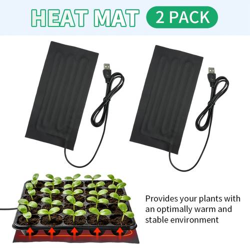 two piece seedling heating pad hydroponic plant heating pad nursery heating mat sourdough heater suitable for dough fermentation plant germination indoor gardening and greenhouses usb powered