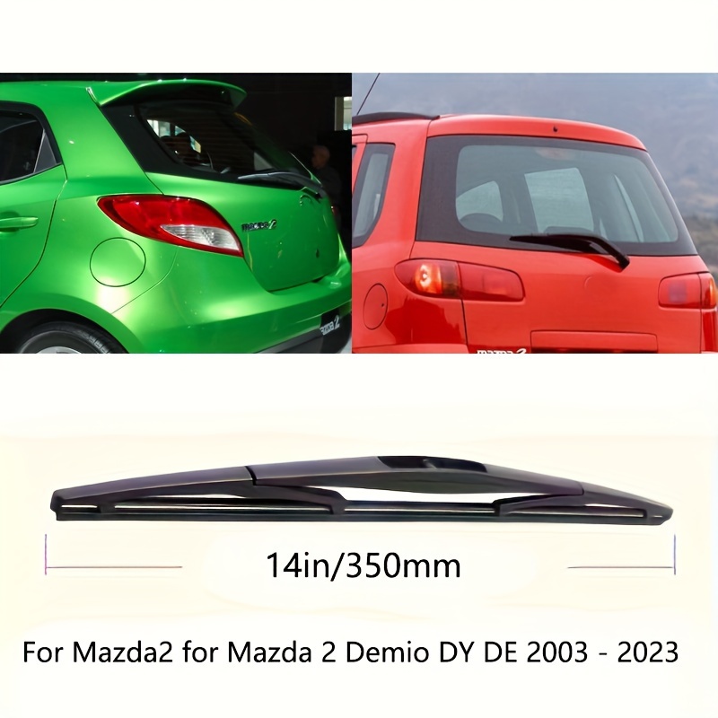 TEMU OBI Starfish Tergicristallo Posteriore 14 Pollici, Gomma Naturale, per Mazda2 DY DE 2003-2023, Installazione a Presa Universale - Tergicristallo