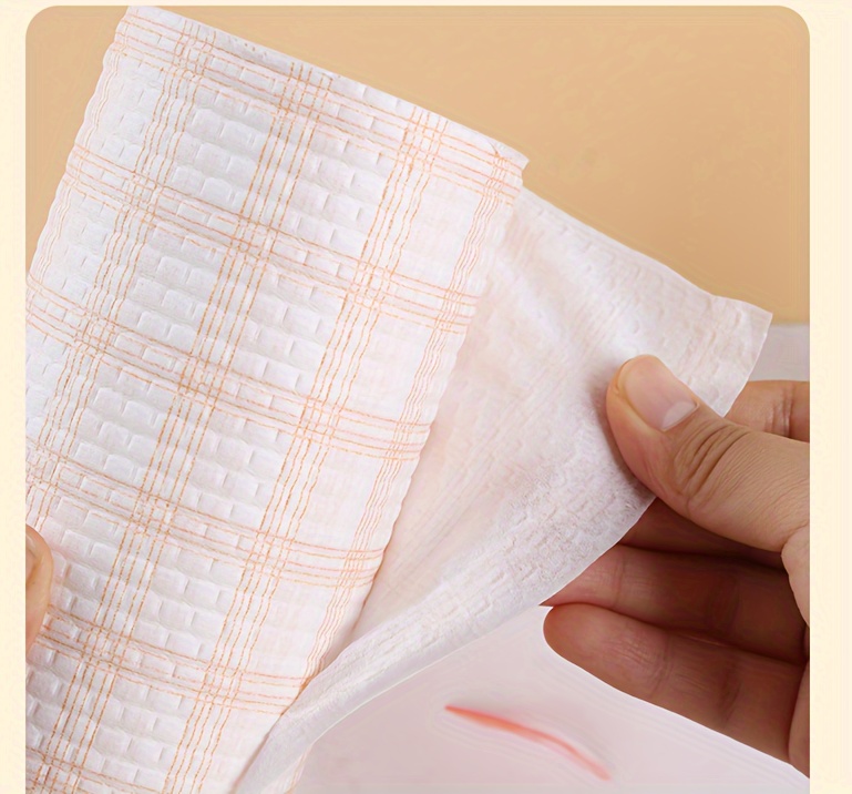 1pc reusable paper towels 40 sheets washable absorbent non greasy dye free continuous roll pet material with   for kitchen use details 3