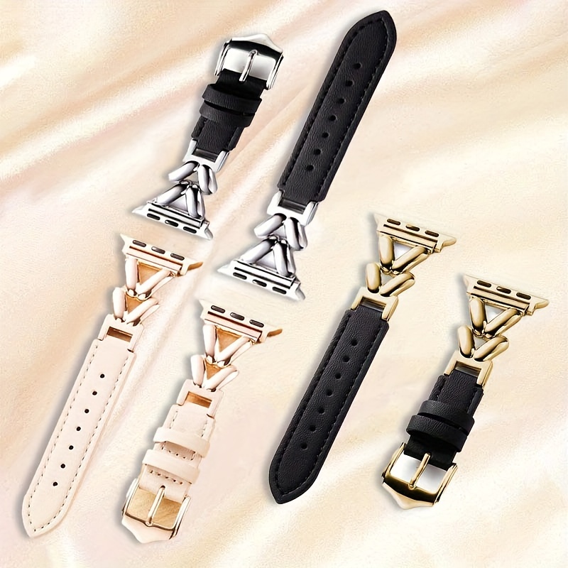 

V + Strap Suitable For Apple Iwatch 8345678/se Generation High-end Metal Texture Bracelet Strap Smart Watch Strap Suitable For Apple Watch76 Metal