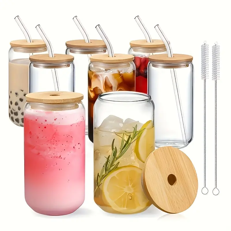 4 6 8 18 6oz 550ml cups cute cups suitable for bubble tea ideal gift suitable for weddings parties halloween christmas gifts coffee cup sets gift cups gifts party glass cups Product details 3