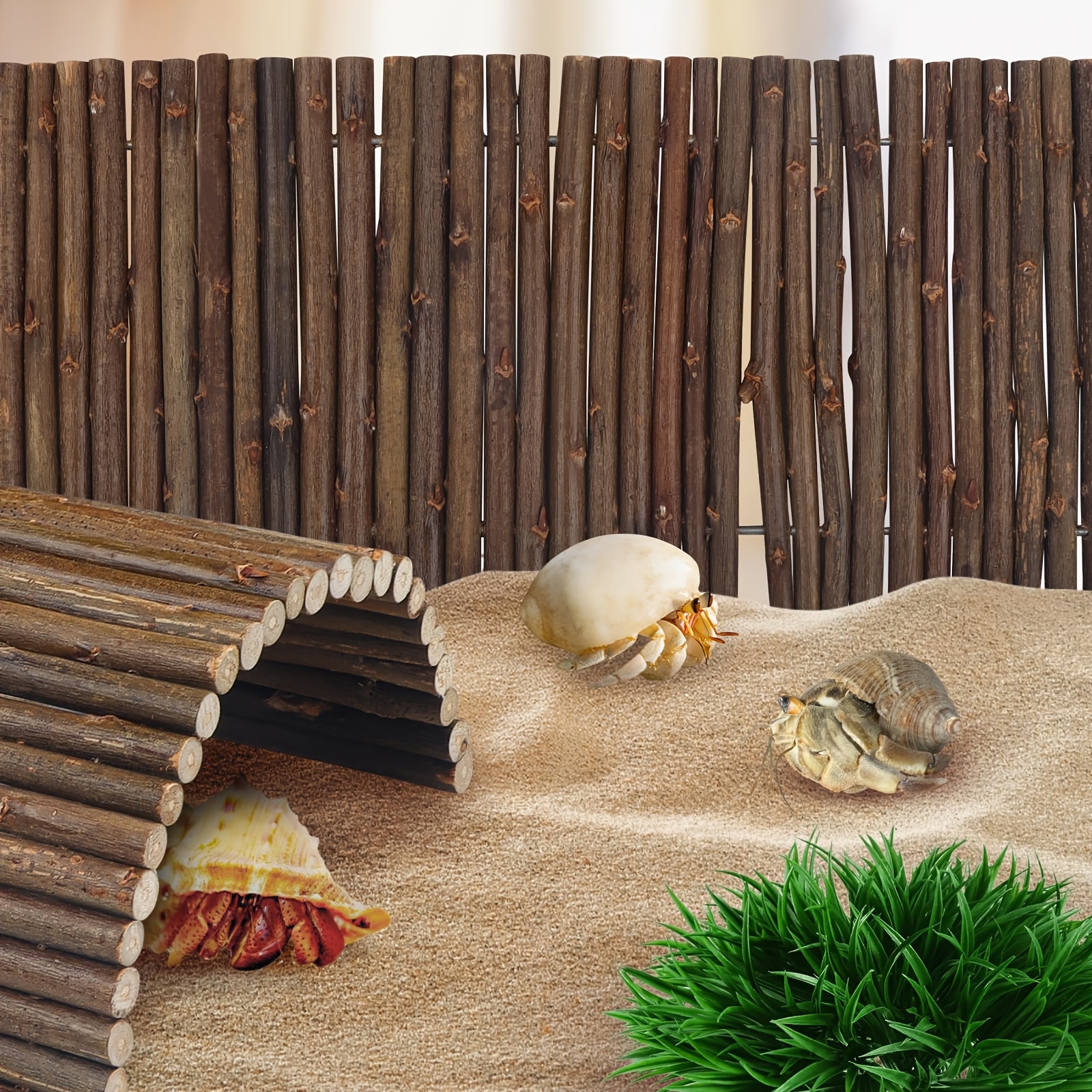 2pcs Reptile Hideout Hermit Crab Bendable Bridge