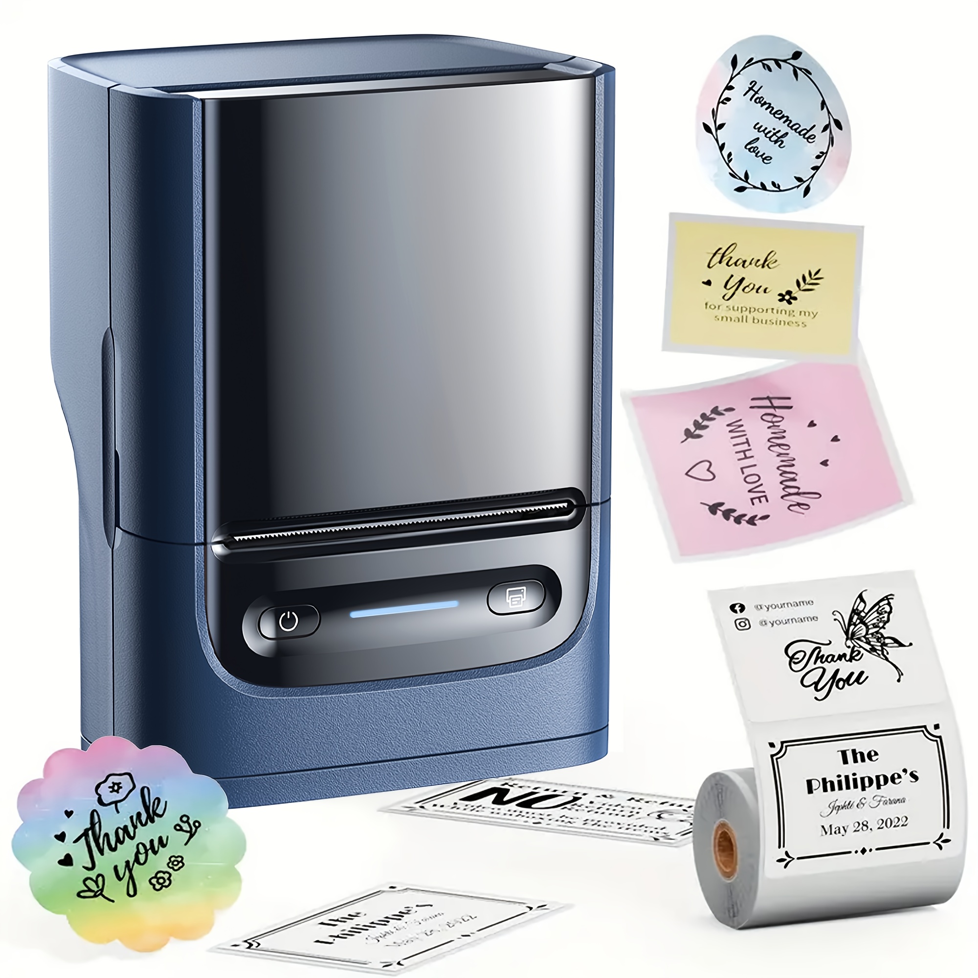 TEMU Label Makers - Barcode Label Printer Wireless Portable Thermal Printer For Small Business, Address, Logo, Clothing, Mailing, Sticker Printer For