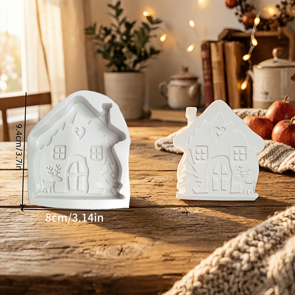 TEMU Clay Molds, House Chimney Molds, Aromatherapy Candle Cement Gypsum Silicone Molds, Home Decoration Ornaments Molds, Epoxy Resin Casting Molds,