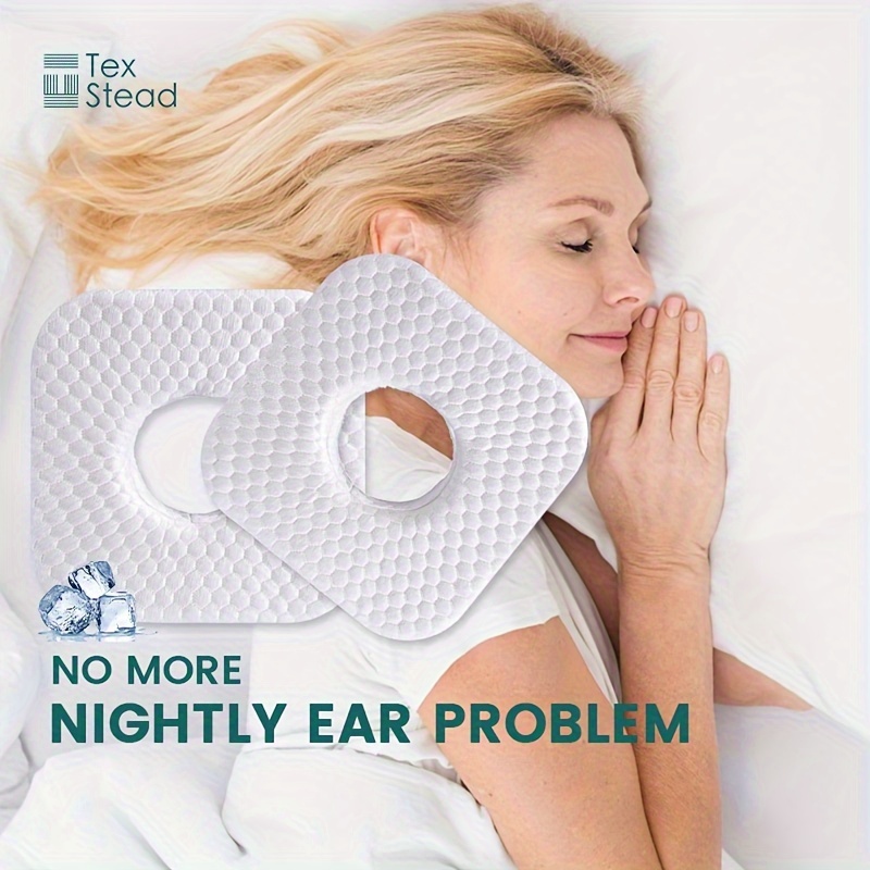 Almohada perforadora de oreja para dormir de lado, almohada con orificio  para la oreja para CNH y dolor de oído, inflamación de oído, úlceras por