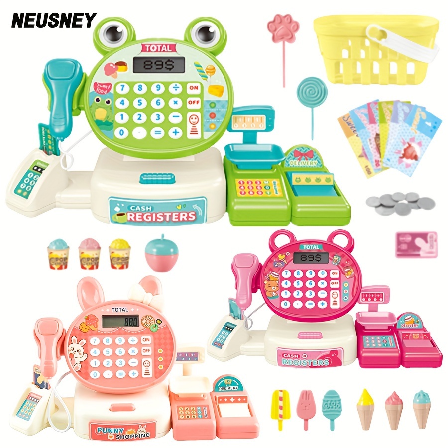 

Mini Cash Register Desserts Set Toys, Simulate Scanners Supermarket Wiht Calculate Sound And Light Toys