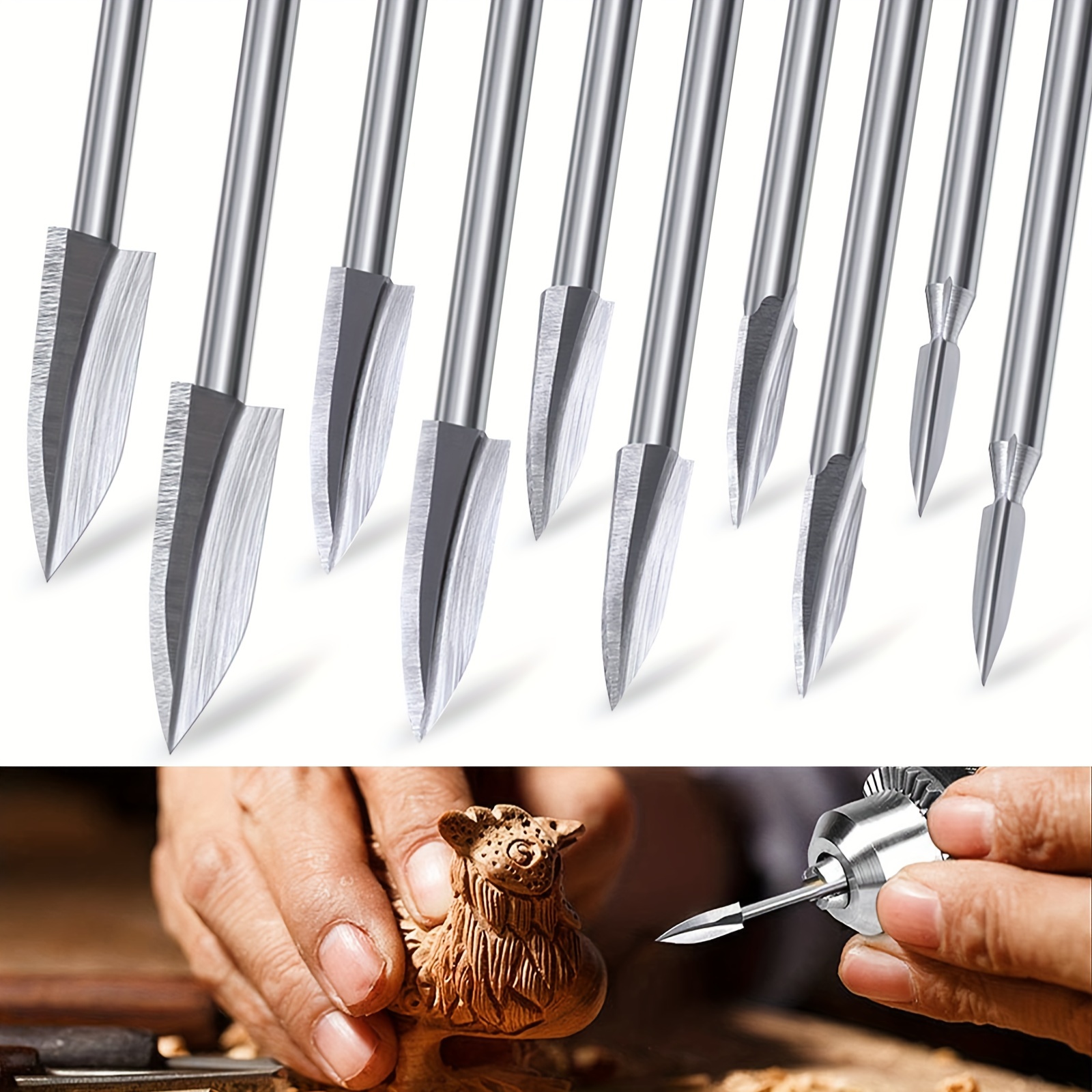 TEMU 10pcs Bits Set, 1/8
