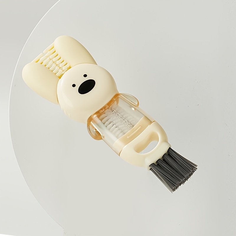 TEMU 1pc Rabbit Multifunctional 4-in-1 Cleaning Brush, Kitchen Cleaning, Cup Cleaning, Bathtub Cleaning, Tool Cleaning, Bottle Opening Scrubber, Cup