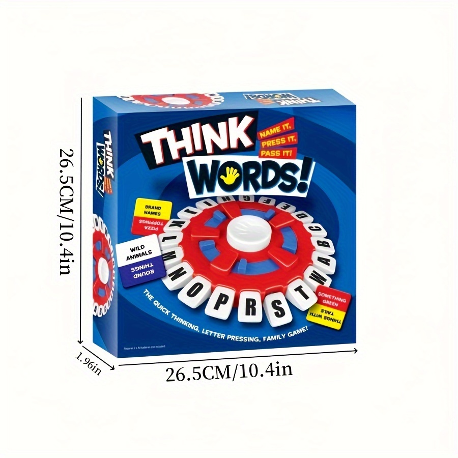 TEMU 1pc Thinking Standard Word - Family For 2-8 Players, - Word Timer, Durable Abs Material, Educational Ages