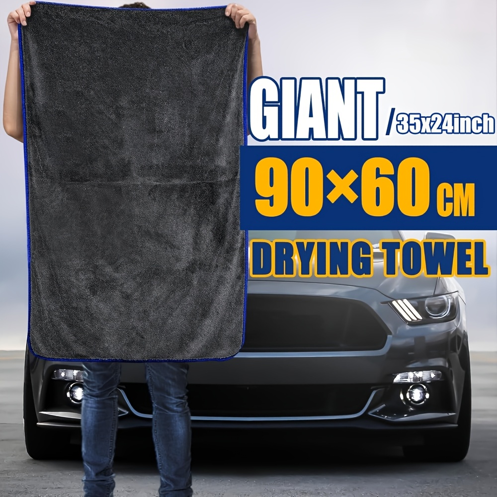 

[1pc Microfiber Car Drying Towel] 1pc Ultra Compact Microfiber Car Drying Towel, 600gsm, , , Lint & , For Auto Detailing, 24" X 35