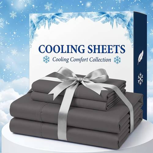 4 6pcs extra deep pocket bamboo fiber bed sheet set breathable and cooling bed sheet bed sheet set soft wrinkle resistant and comfortable fits extra deep mattresses random color