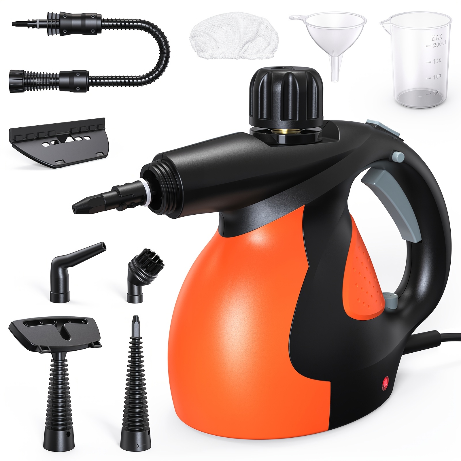 E-shop Lubluelu Tragbarer Dampfreiniger, ein vielseitiges 9-in-1-Gerät mit 1000W Leistung und 3.5Bar Druck, mit einem 400ml-Wasserreservoir,