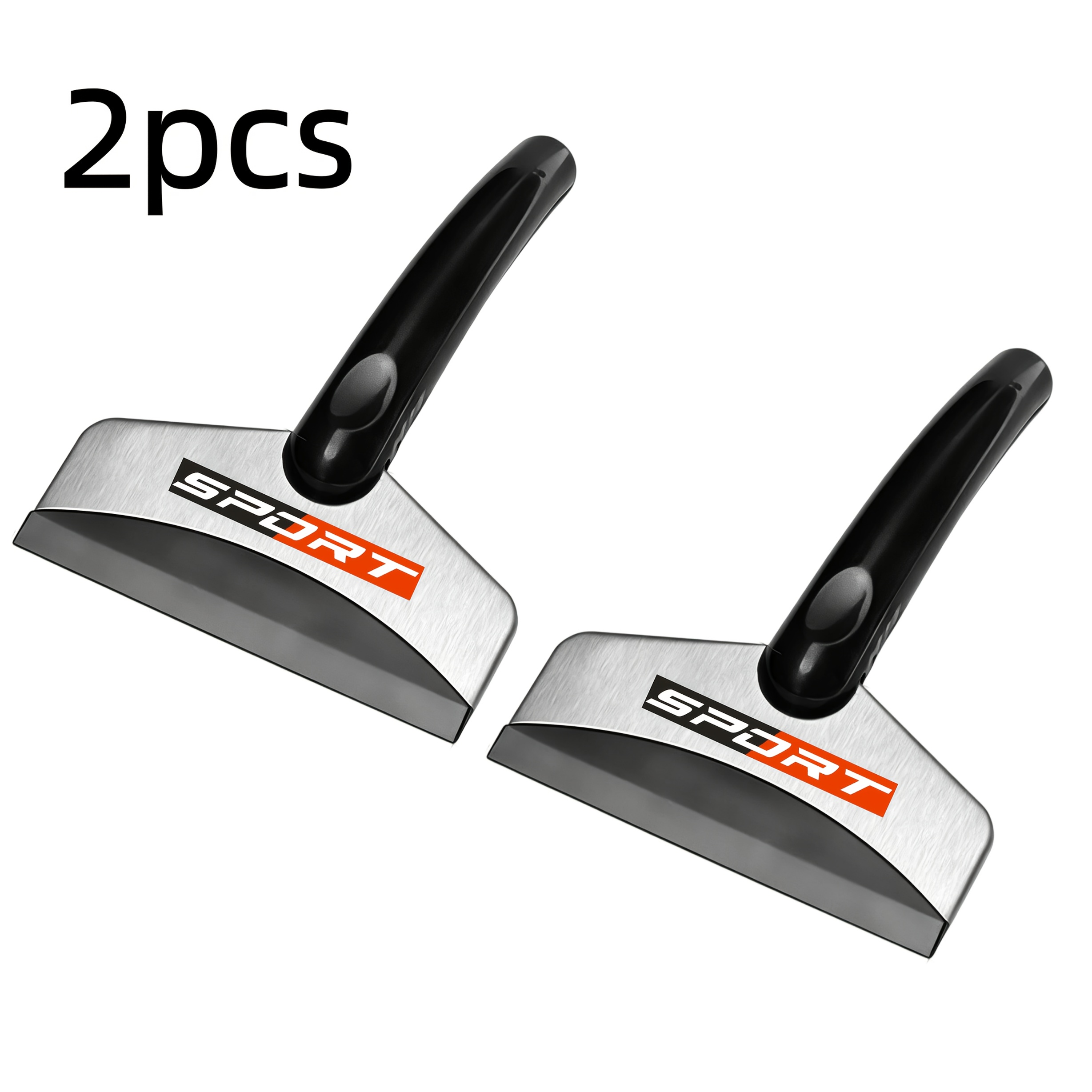 TEMU 2pcs Multifunctional Car Shovel, Heavy-duty Stainless Steel Windshield Defrosting And Deicing Tool, Portable Winter Car Exterior Accessories,