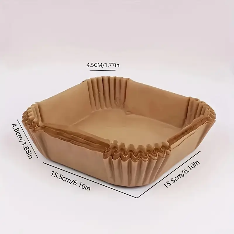 100pcs air fryer liners disposable 8 inch square non stick parchment paper oil proof heat resistant 450 for 5 12qt baskets microwave oven safe precut for compatible with all air fryers home baking holiday cooking halloween christmas easter thanksgiving accessories for air fryer air fryer liner xl oilproof paper material durable liner meal preppers Product details 2