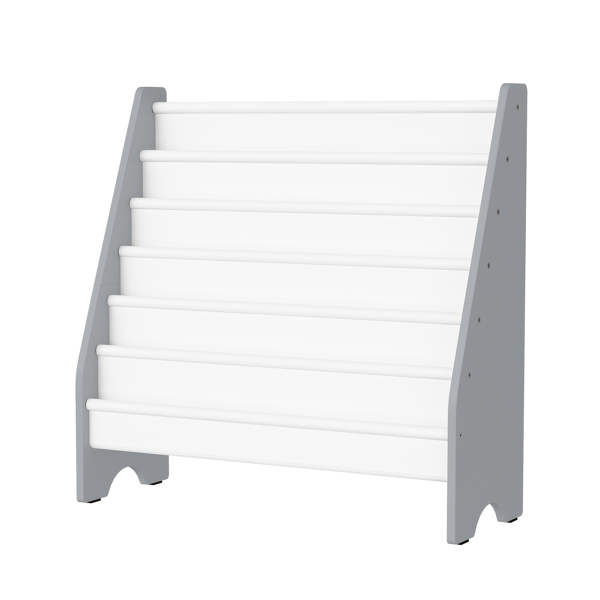 Image of " White Storage Bookshelf, 6-tier Extra-large Bookcase With Storage Dividers, Suitable For Magazines, Books, And Sketchbooks. Ideal For Home Studies, Schools, And Libraries. White.