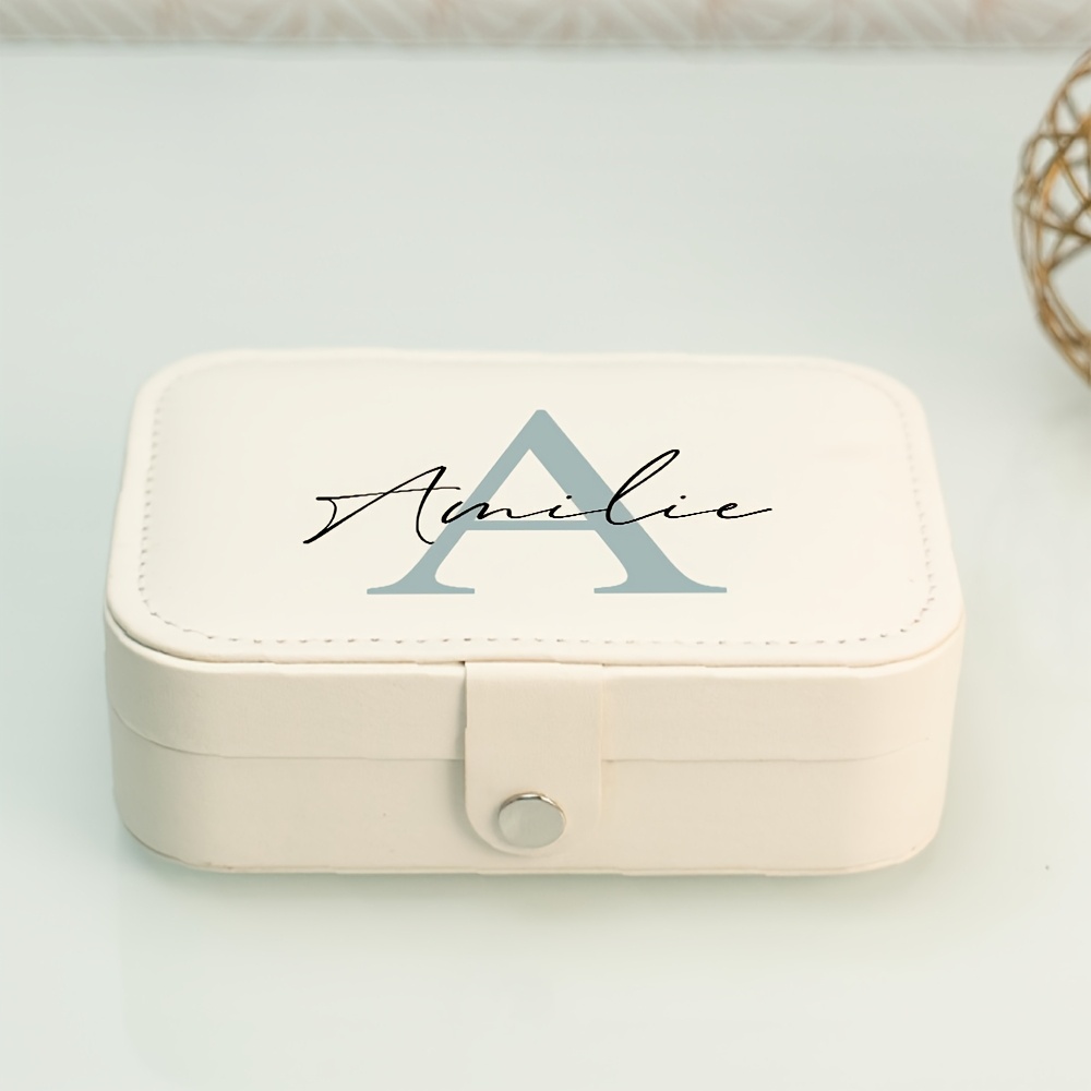 TEMU 1pc de Joyería Personalizada con de Multicolor, Organizador de Joyas de Lujo para Mujeres en Cuero PU con Diseño de Múltiples Compartimentos,