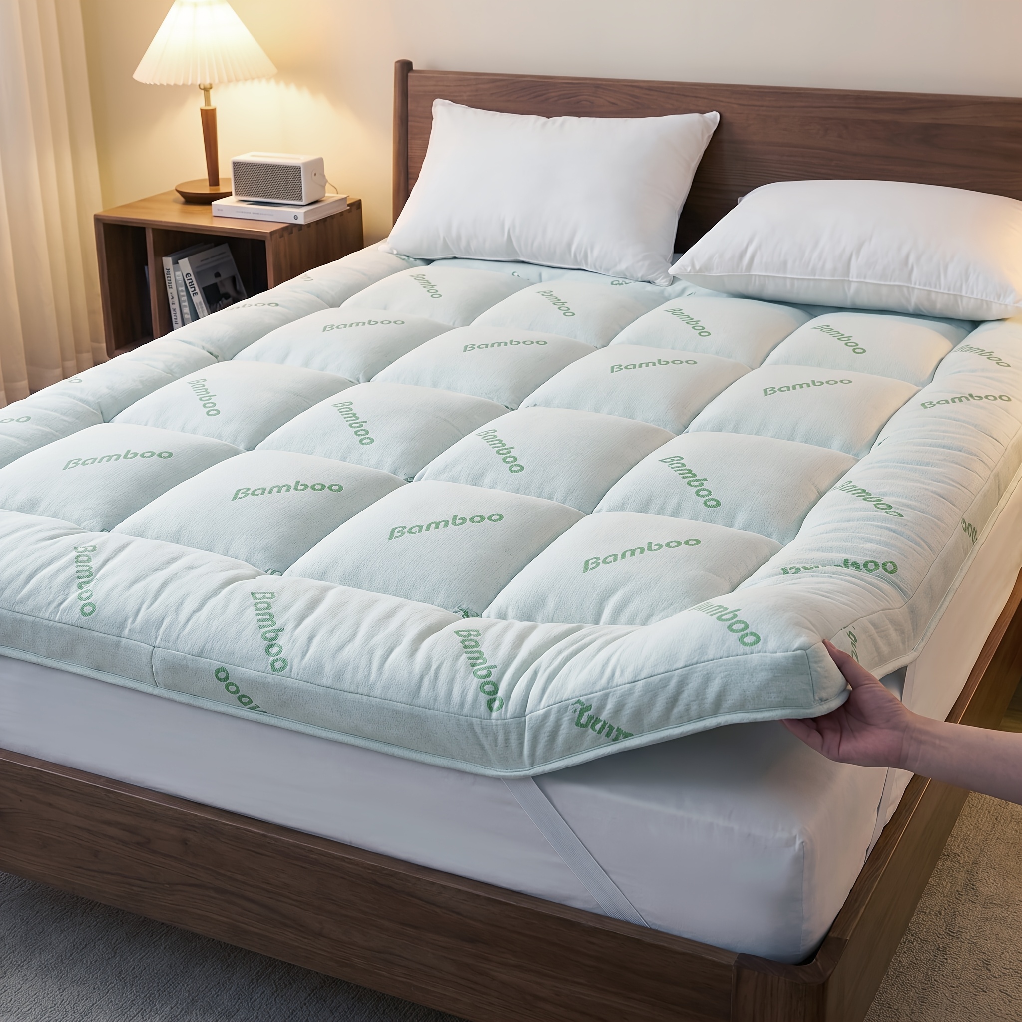 Image of 1pc Easy Style Mattress Protector High Elasticity Side , Quiet, Breathable And Washable Mattress Cover Suitable For Use In Hotels Or Households Suitable For All Sizes Of Beds