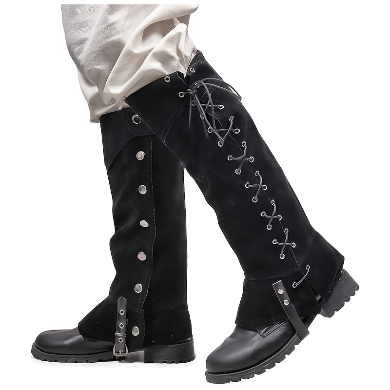 medieval pirate boot covers faux leather renaissance - Temu display picture 1