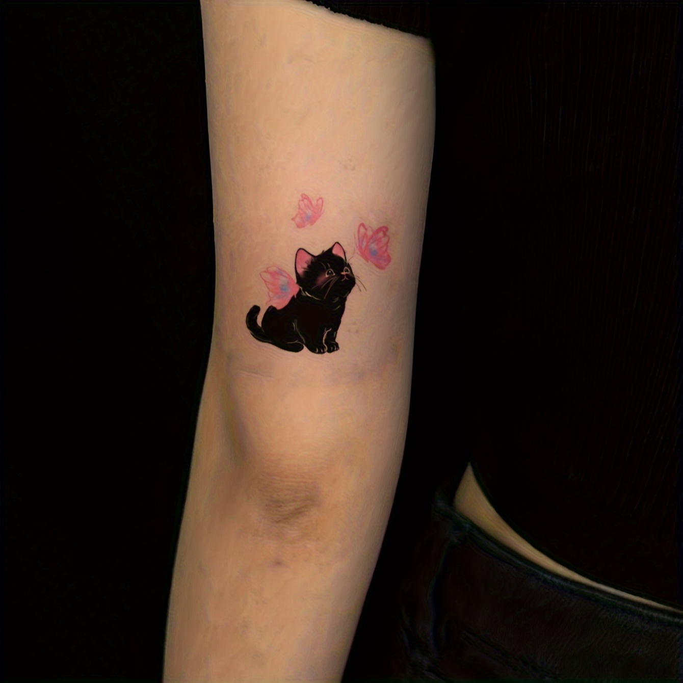 

Cute Kittens Tattoo Stickers: Waterproof And Long-lasting Body Art