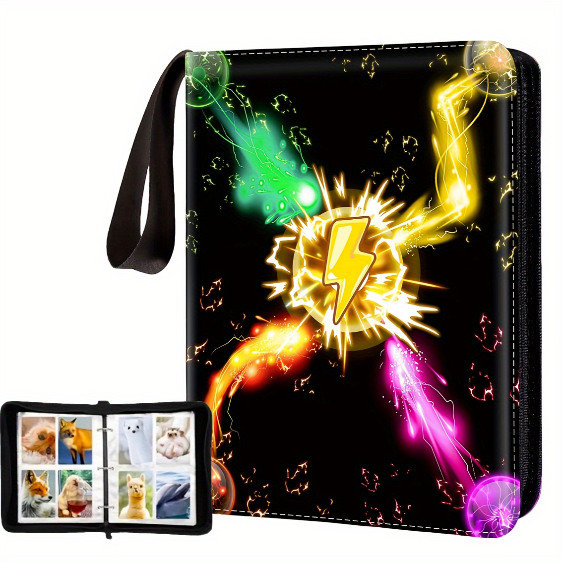 Image of Card Binder 4/9-pocket, 400/900 Pockets Card Holder Album With 50 Removable Sleeves For Standard Size Cards Tcg Trading Card Binder Display Storage Carrying Case