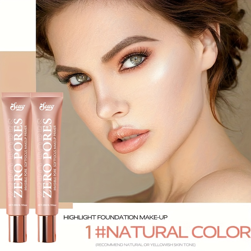 TEMU 2025 -pack , Invisible Pore, Makeup Prep - Smooth Pores, Oil Control, Refreshing & Moisturizing, Suitable For Types, Medium Coverage, Lightweight Cream, Natural Finish, Men's & Women's, Portable