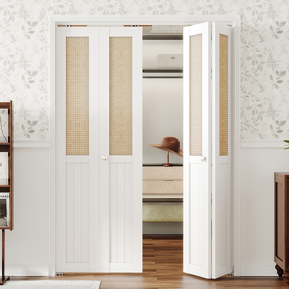 opening bi fold door 24 48 x80 rattan closet door - Temu